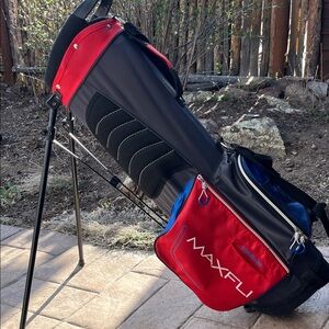 Kids Red and Black Maxfli Stand or Carry Golf Bag